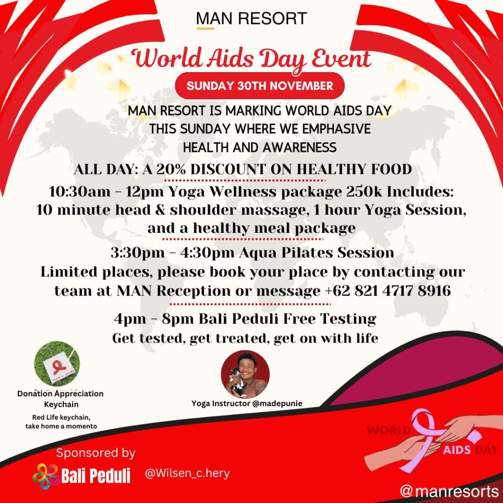 Red and White Illustration World Aids Day Flyer (Facebook Video)